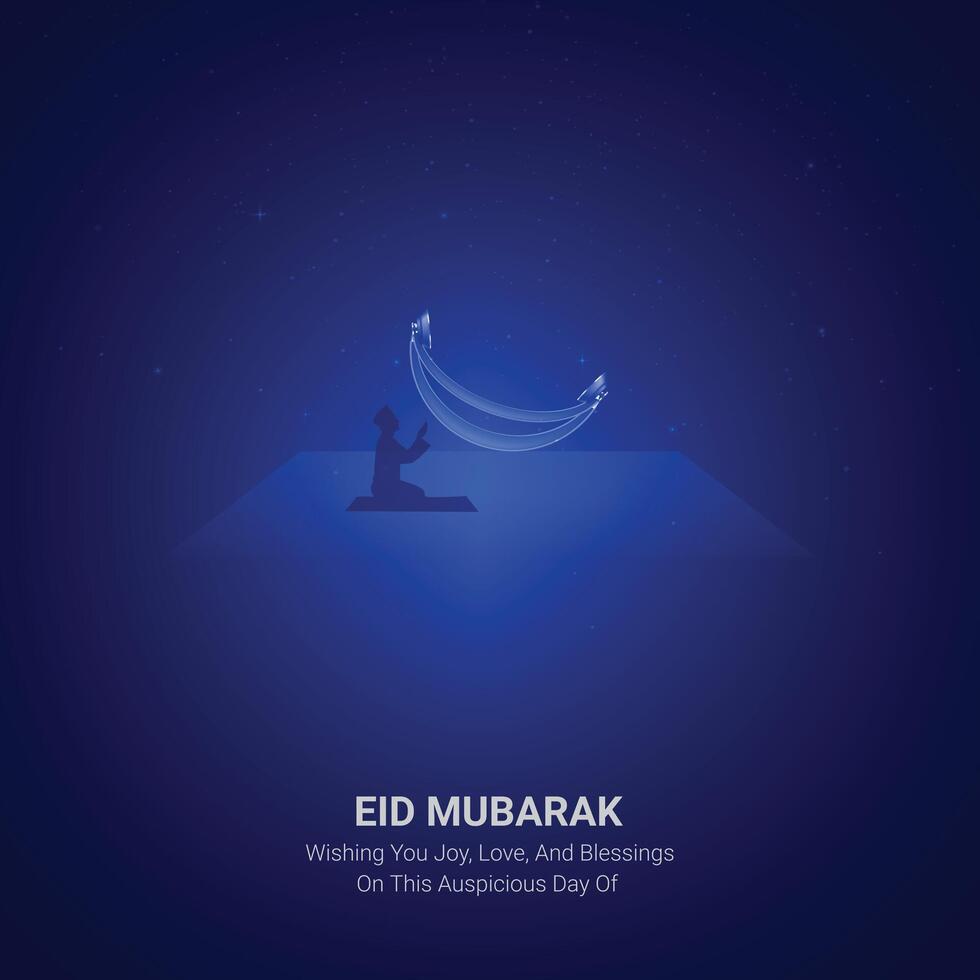 Eid Mubarak. Eid Mubarak creative ads design. social media poster, , 3D illustration. vector