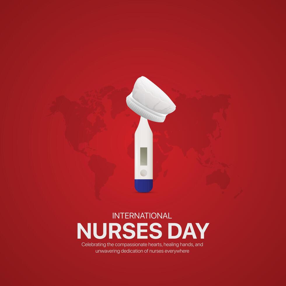 international nurse day. international nurse day creative ads design. social media post, , 3D illustration. vector