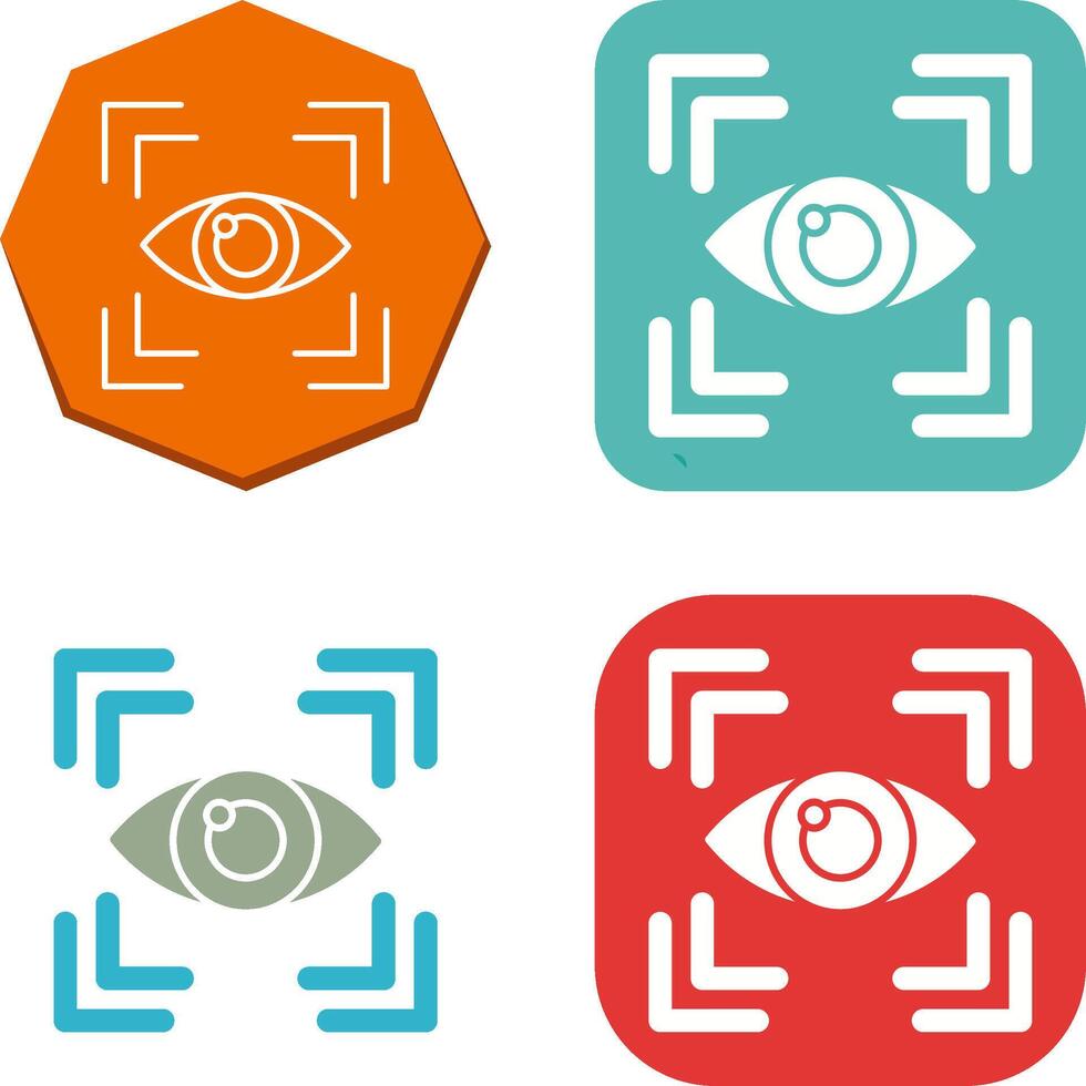 Eye Scan Icon Design vector