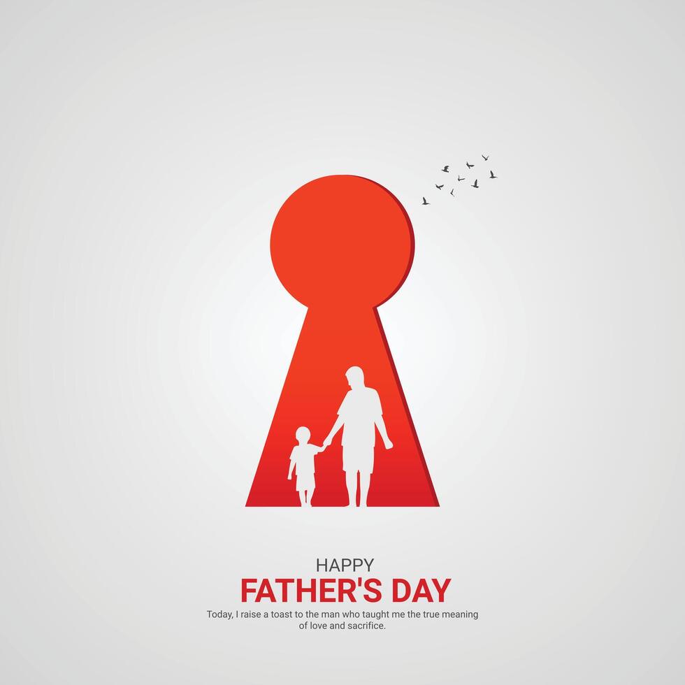Happy Father's Day creative ads. Happy Father's Day june 16. , illustration, 3d vector