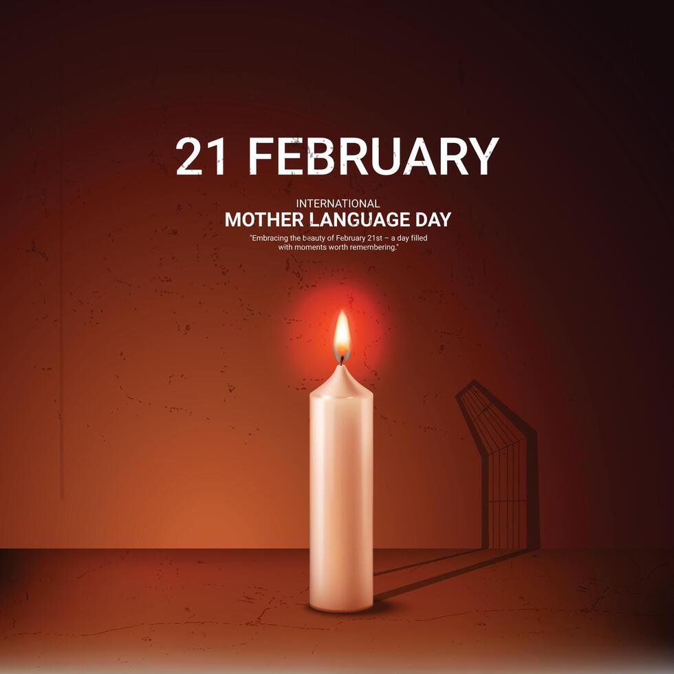 International Mother Language Day creative ads. 21 February Mother Language Day of Bangladesh. poster, banner illustration . 3D vector