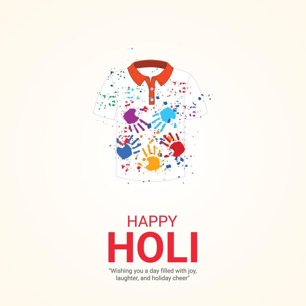 creative illustration of Happy holi festival for social media ads vector