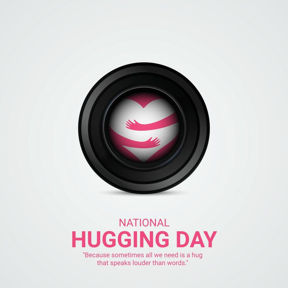 National Hugging Day, celebrated on January 21, creative design for social media ads vector