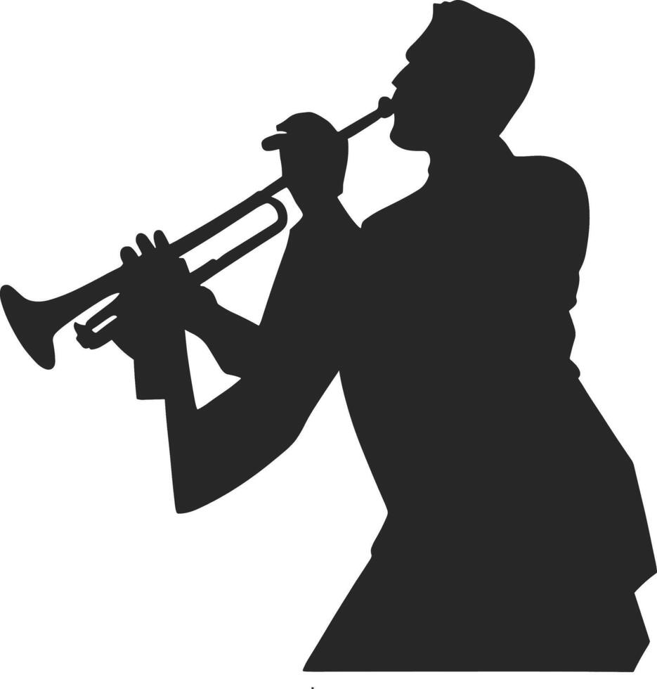 Set of silhouettes of musicians on a white background. illustration vector