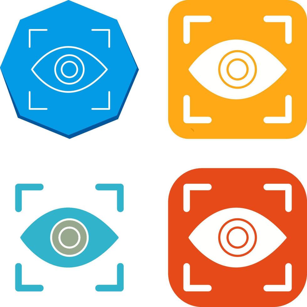 Eye Scan Icon Design vector