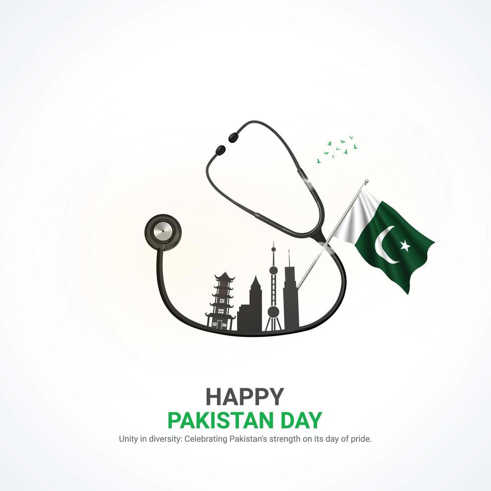 pakistan resolution day. pakistan resolution day creative ads design. post, , 3D illustration. vector