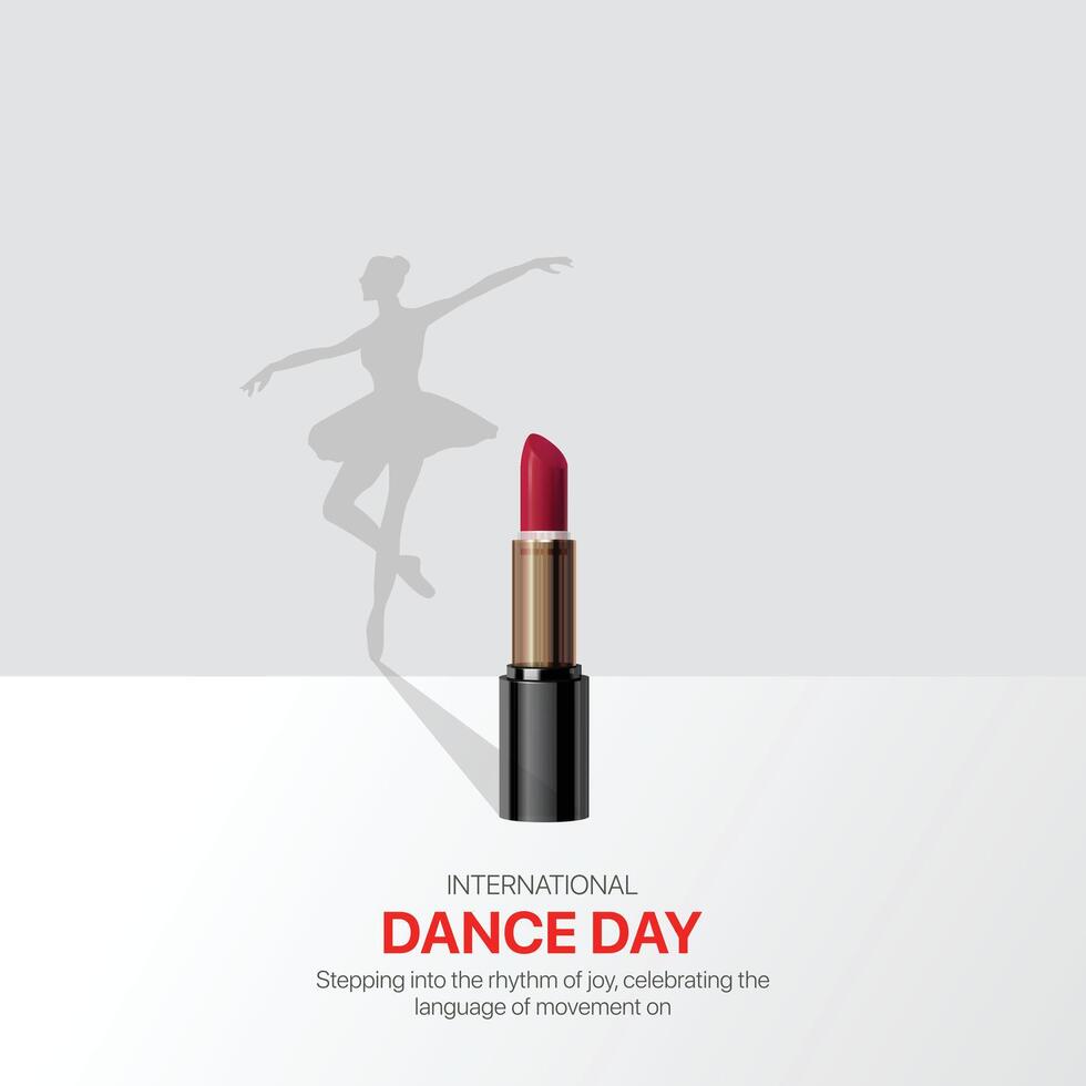 International Dance Day. Dance Day creative ads design April 29. social media poster, , 3D illustration. vector