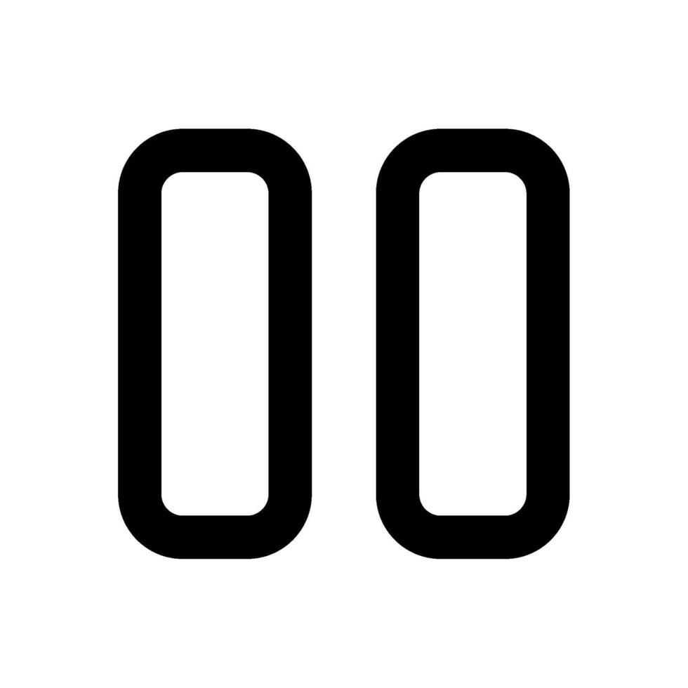 Pause icon for web, app, infographic, etc vector