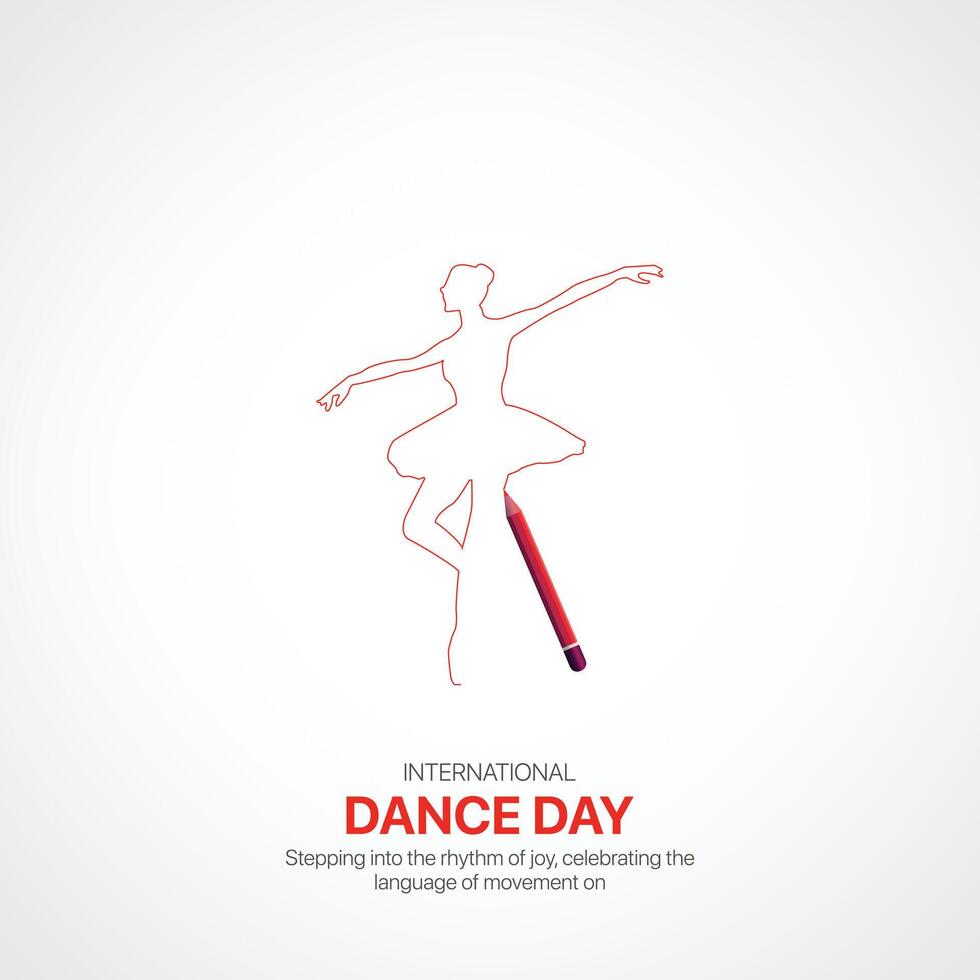 International Dance Day. Dance Day creative ads design April 29. social media poster, , 3D illustration. vector