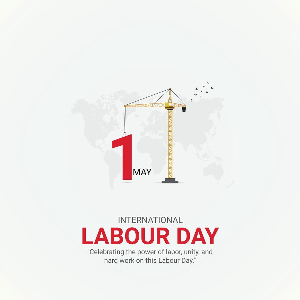 international Labor Day. Labor Day creative ads design May 1. social media poster, , 3D illustration. vector