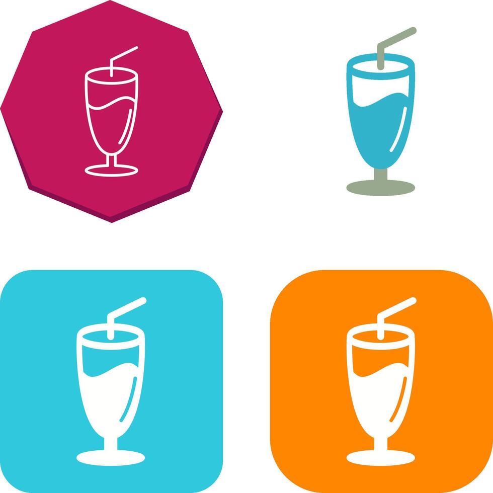 Milkshake Icon Design vector