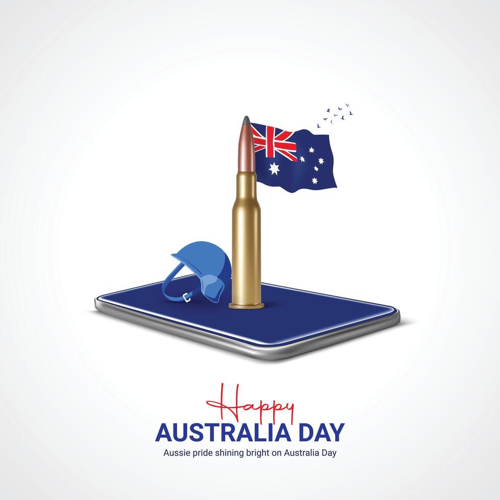 Happy Australia Day. Australia Day creative ads design vector