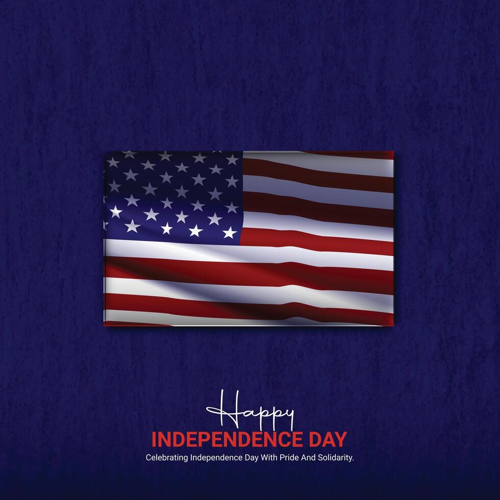 united states independence day. united states independence day creative ads design. social media poster vector