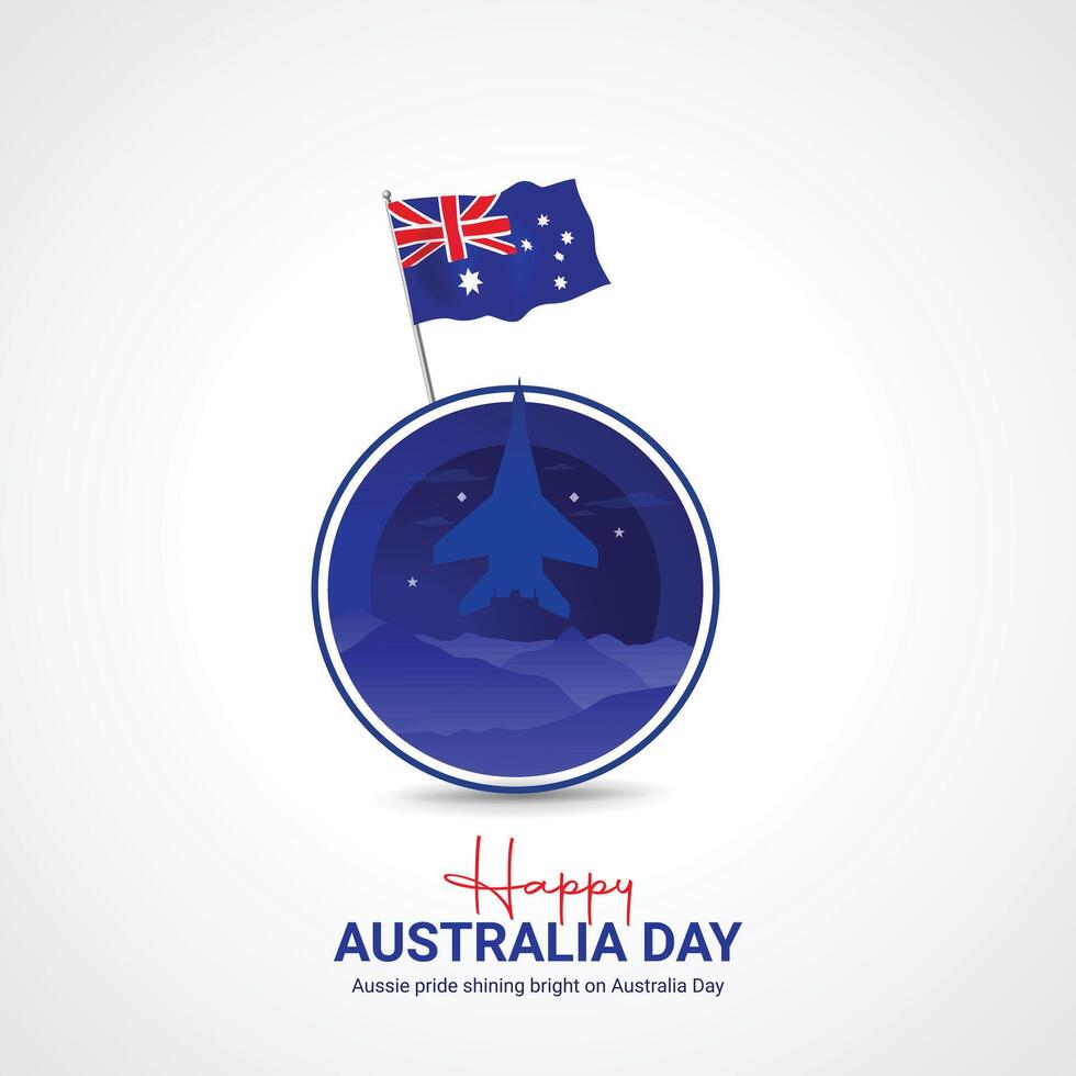 Happy Australia Day. Australia Day creative ads design vector