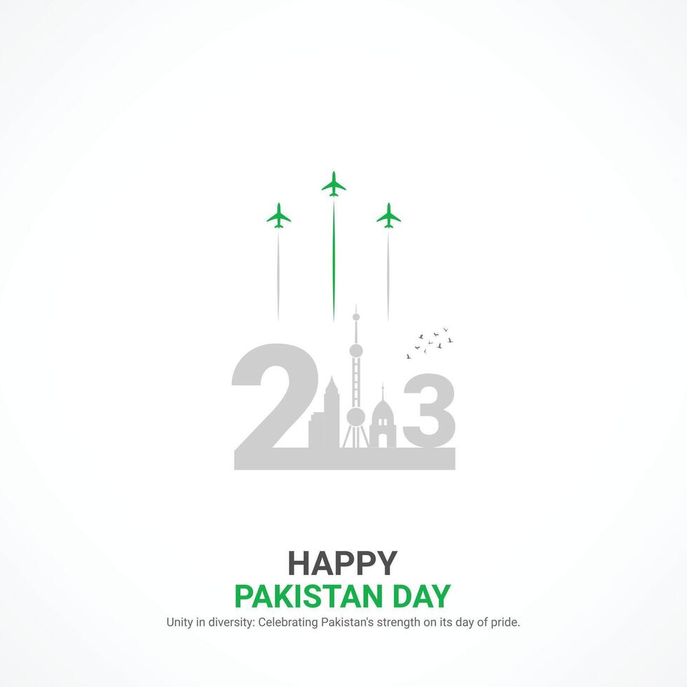 pakistan resolution day. pakistan resolution day creative ads design. post, , 3D illustration. vector