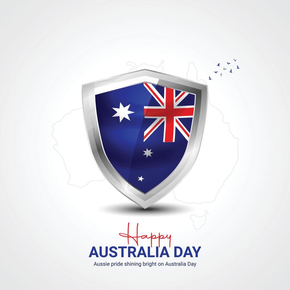 Happy Australia Day. Australia Day creative ads design vector