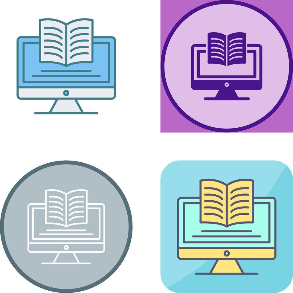 Digital Learning Icon Design vector
