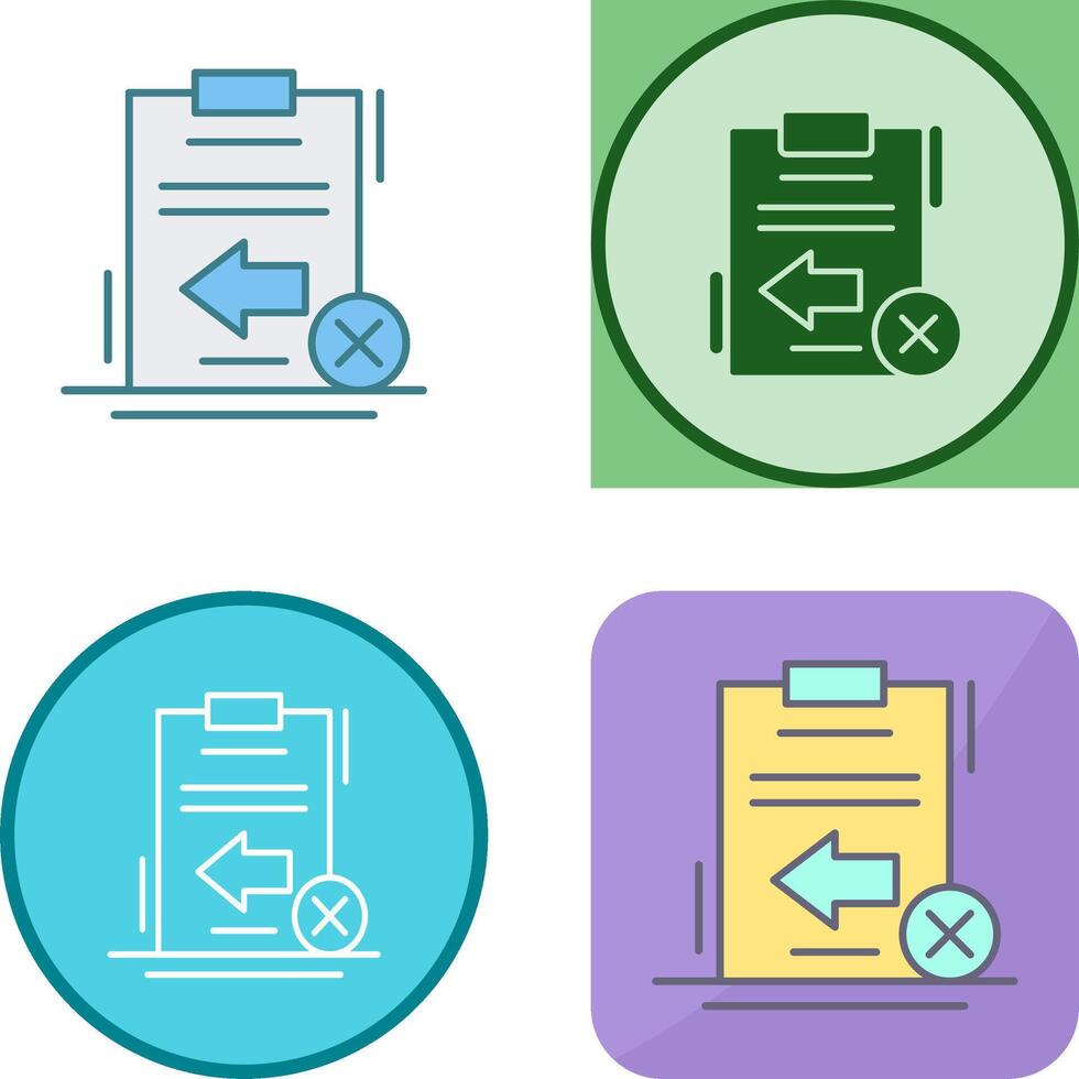 Return Failed Icon Design vector