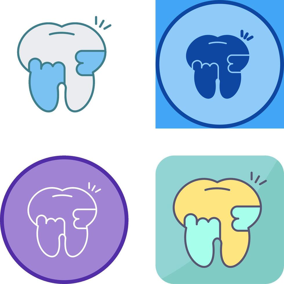 Toothache And Plaque Icon Design vector