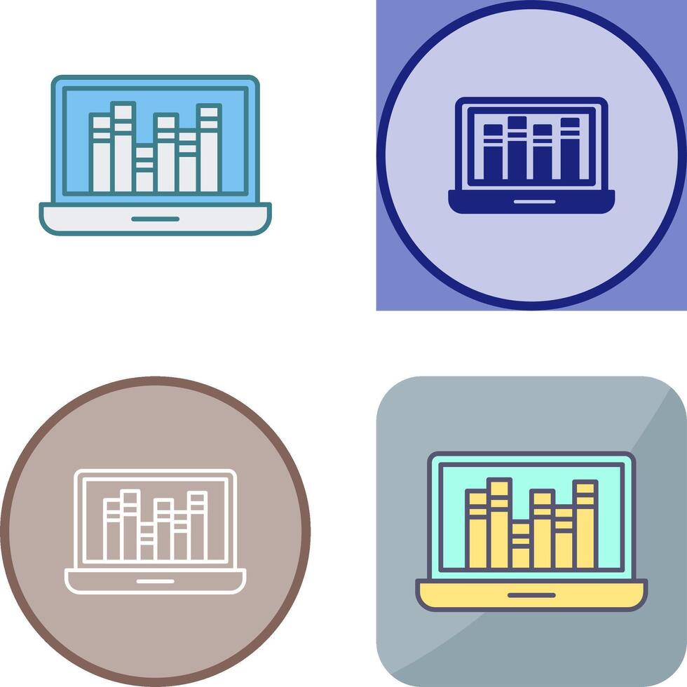 Online Library Icon Design vector