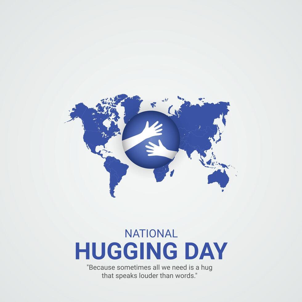 National Hugging Day, celebrated on January 21, creative design for social media ads vector