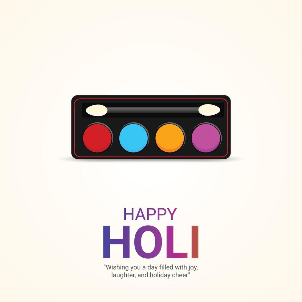 creative illustration of Happy holi festival for social media ads vector