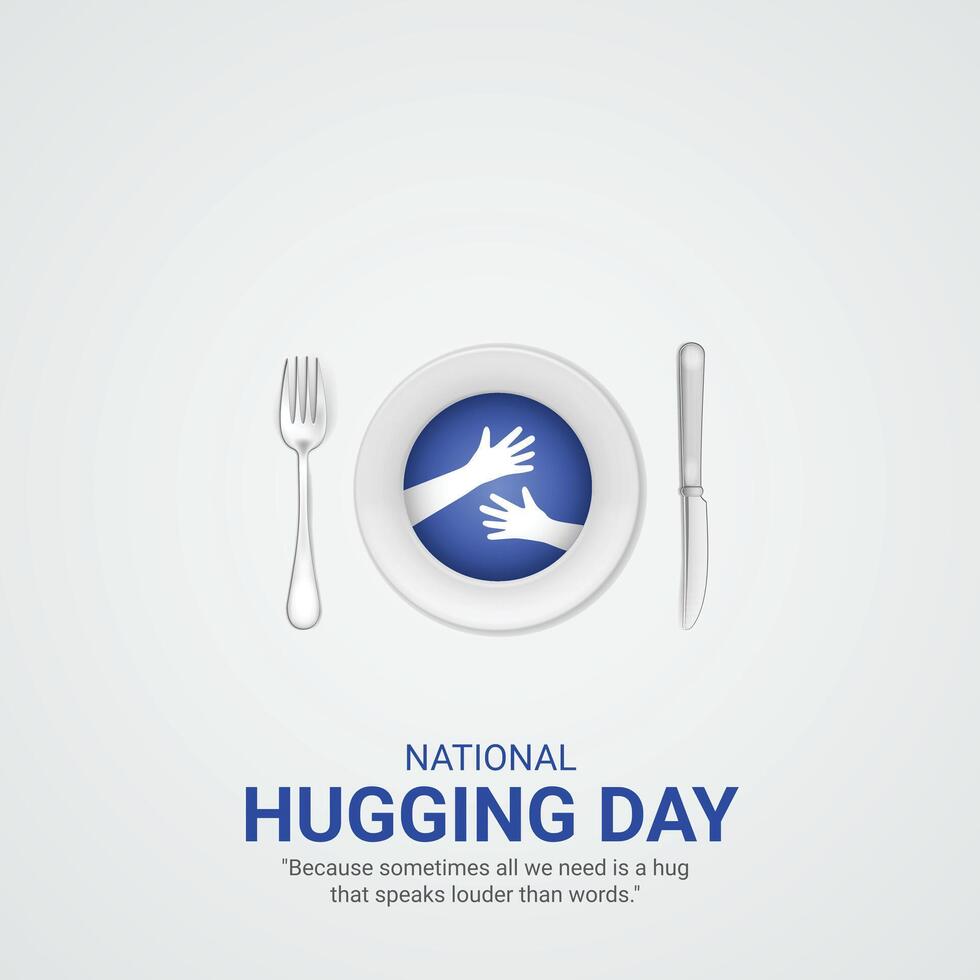 National Hugging Day, celebrated on January 21, creative design for social media ads vector