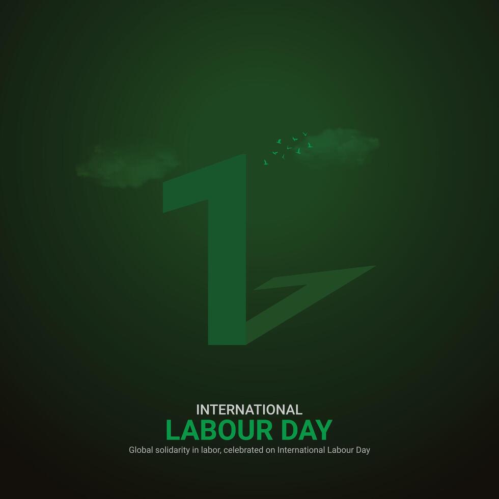 international Labor Day. Labor Day creative ads design May 1. social media poster, , 3D illustration. vector