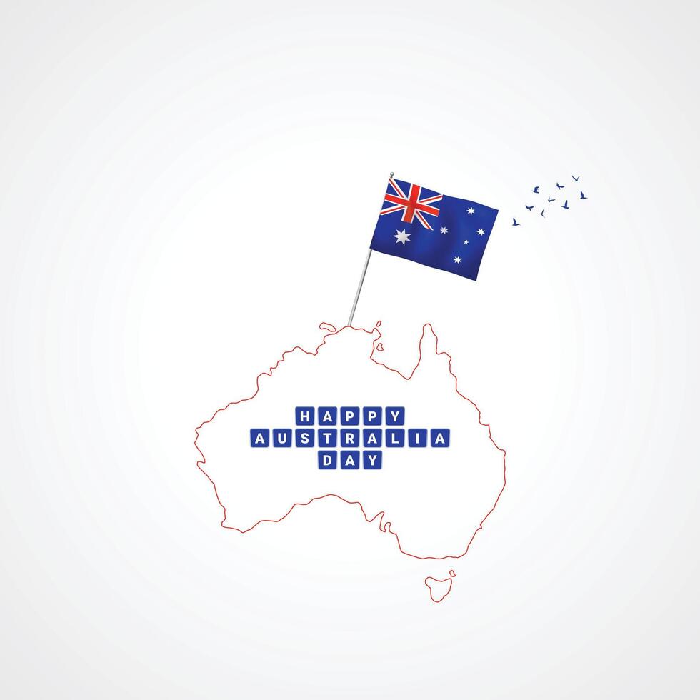 Happy Australia Day. Australia Day creative ads design vector