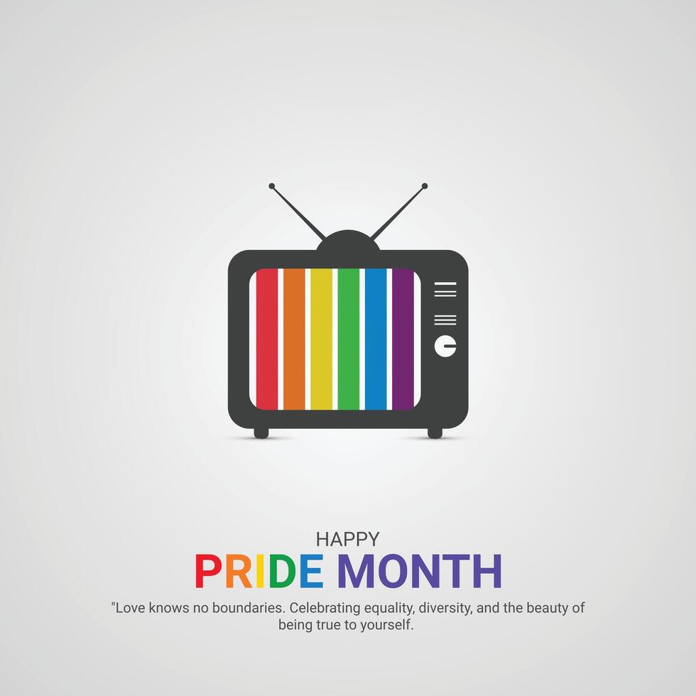 LGBT Pride Month day. LGBT Pride Month day creative ads design Jun 1, 3d illustration. vector