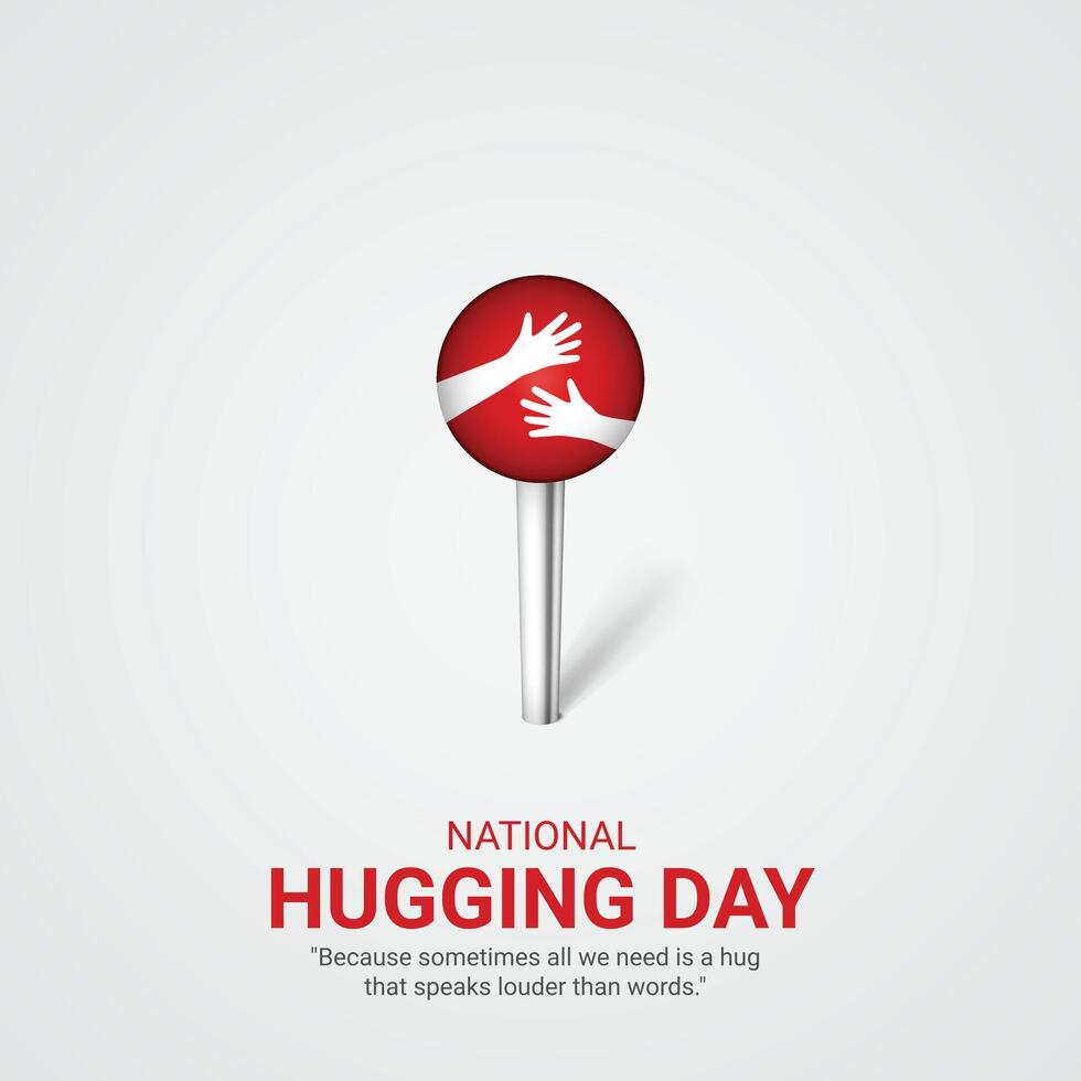 National Hugging Day, celebrated on January 21, creative design for social media ads vector