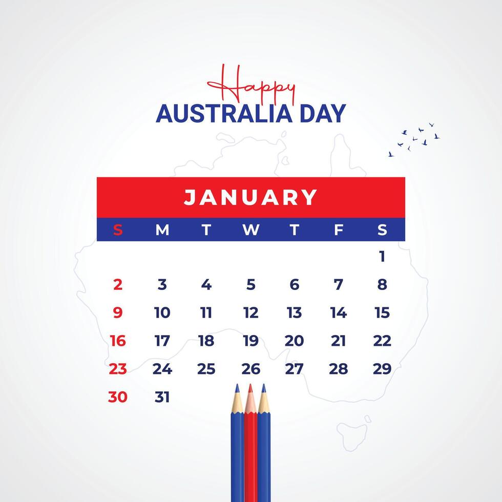 Happy Australia Day. Australia Day creative ads design vector