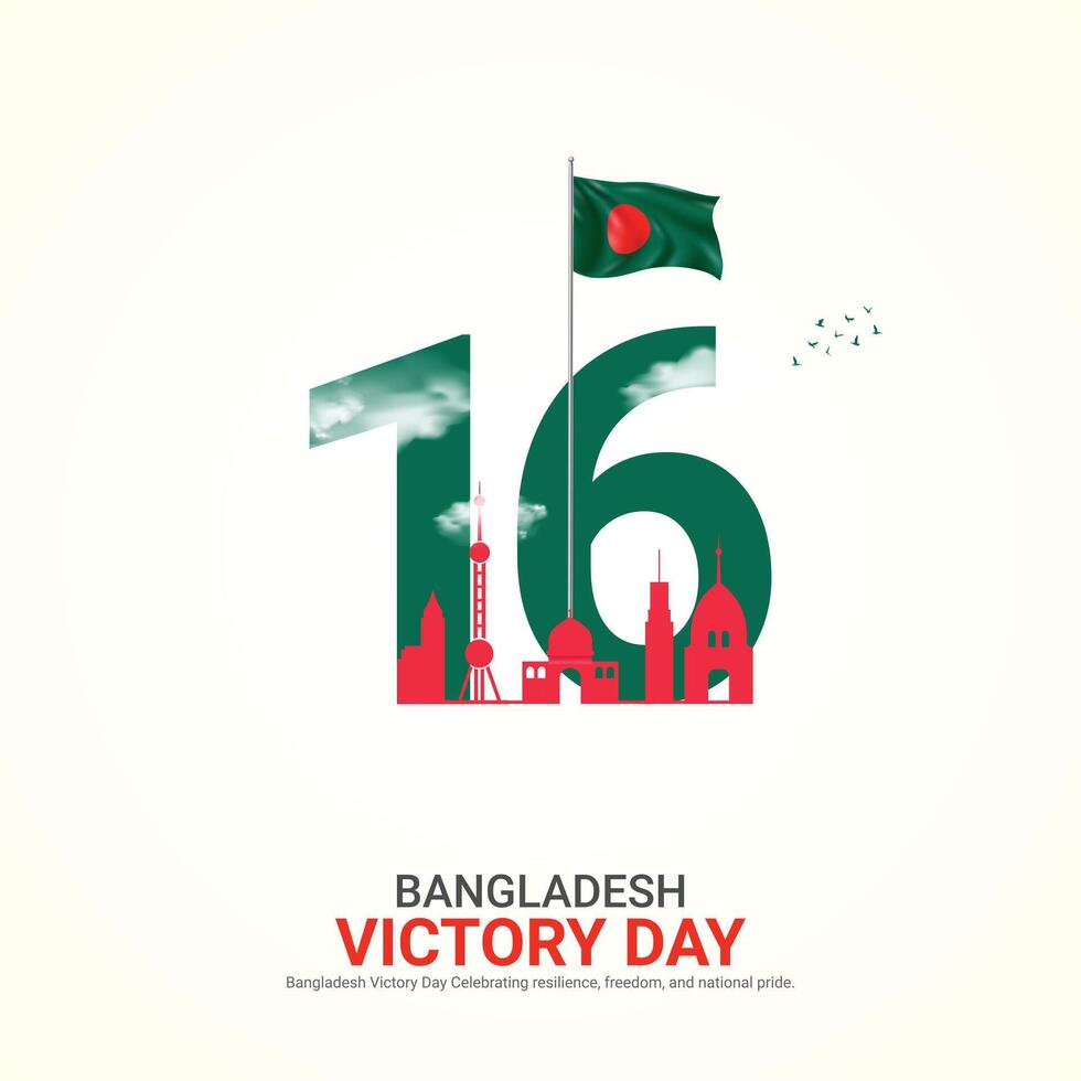 bangladesh victory day. bangladesh victory day creative ads design december 16. , 3D illustration. vector
