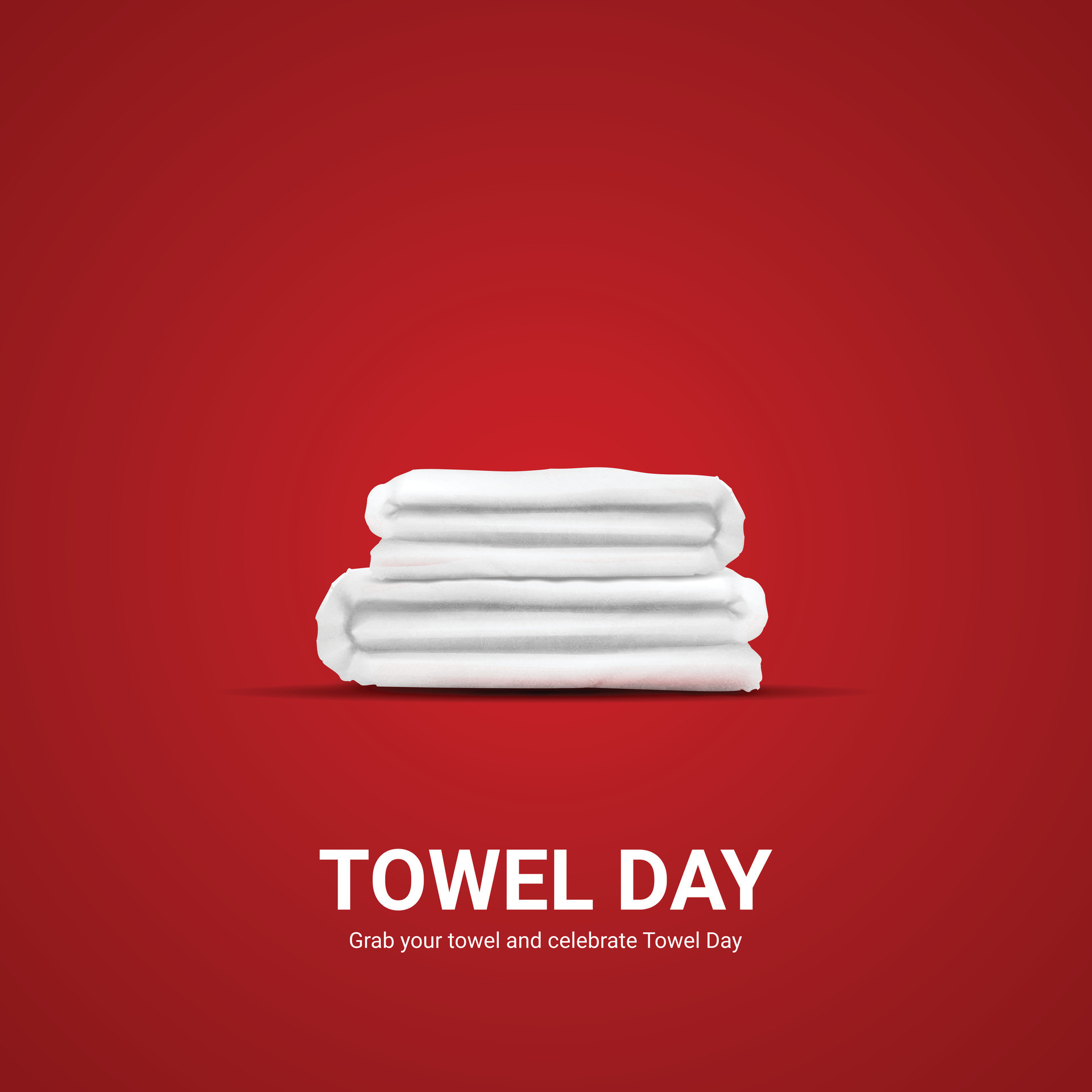 national towel day. national towel day creative ads design. , 3D