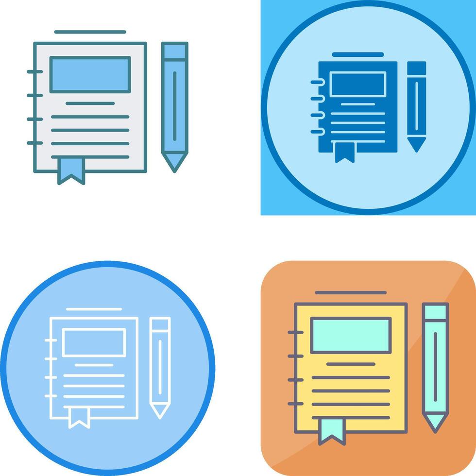 Journal Icon Design vector