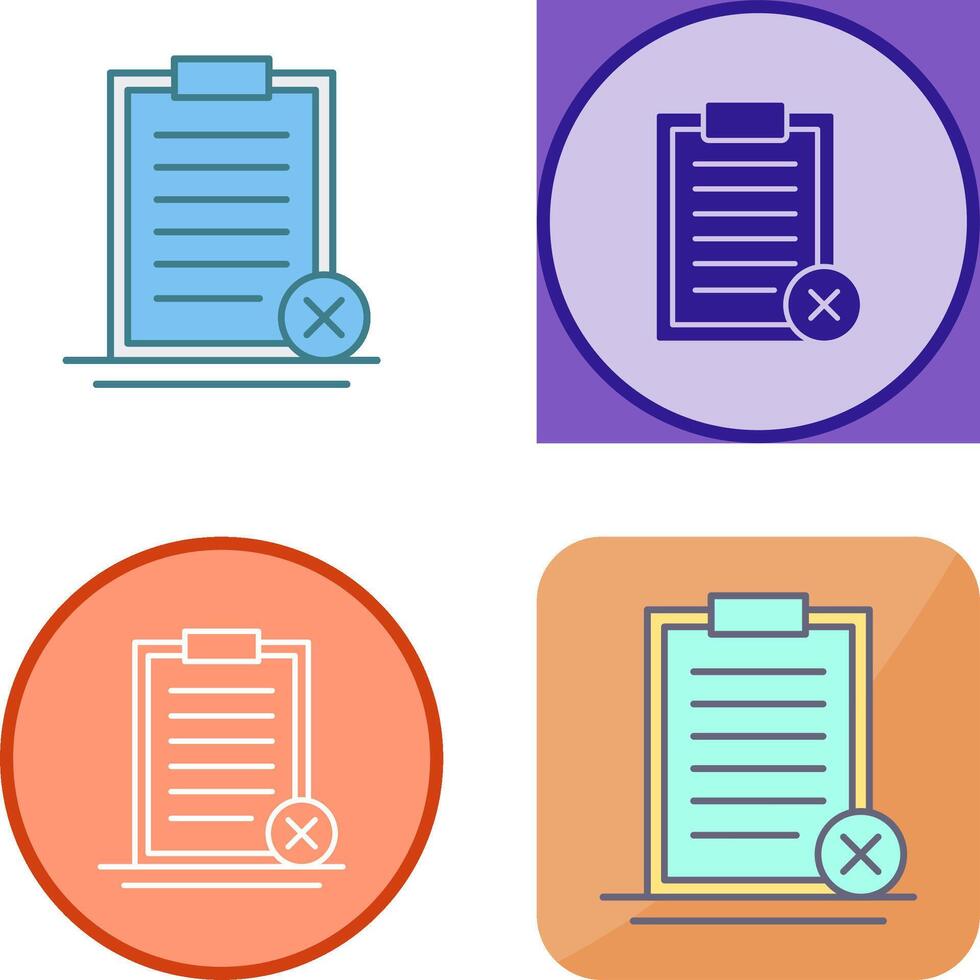 Rejected Icon Design vector