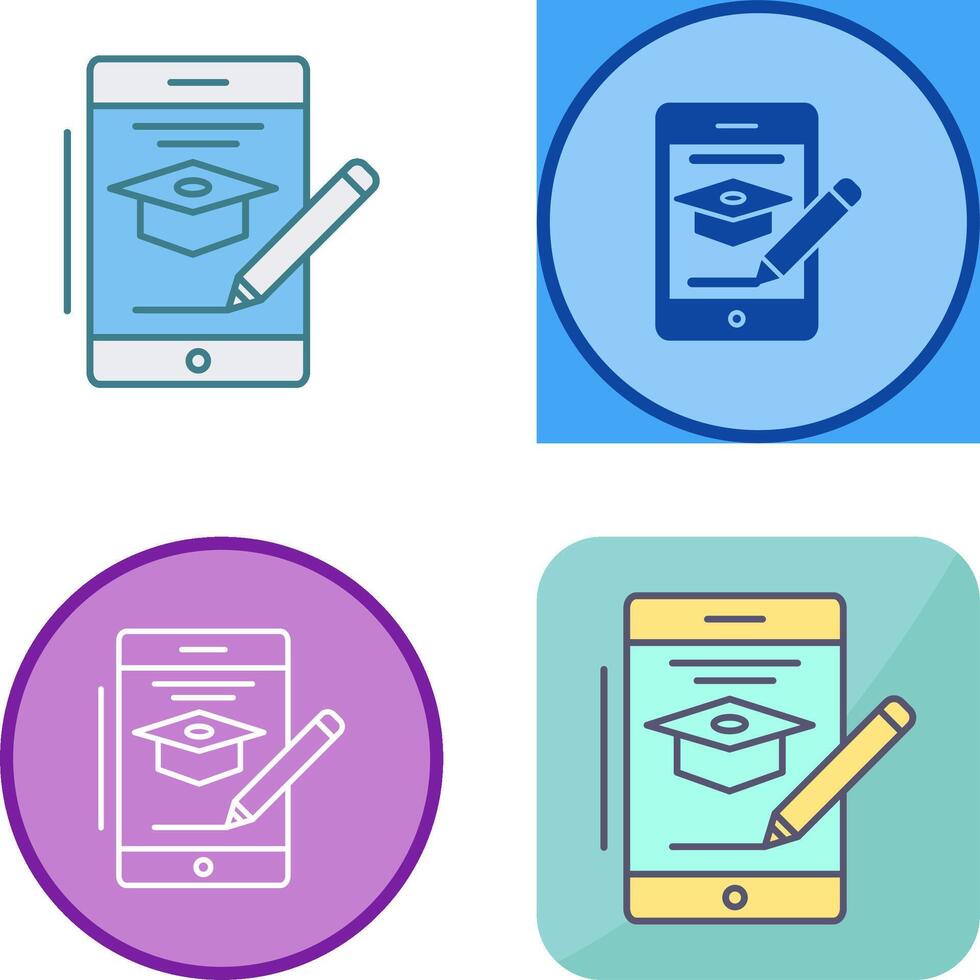 Online Course Icon Design vector