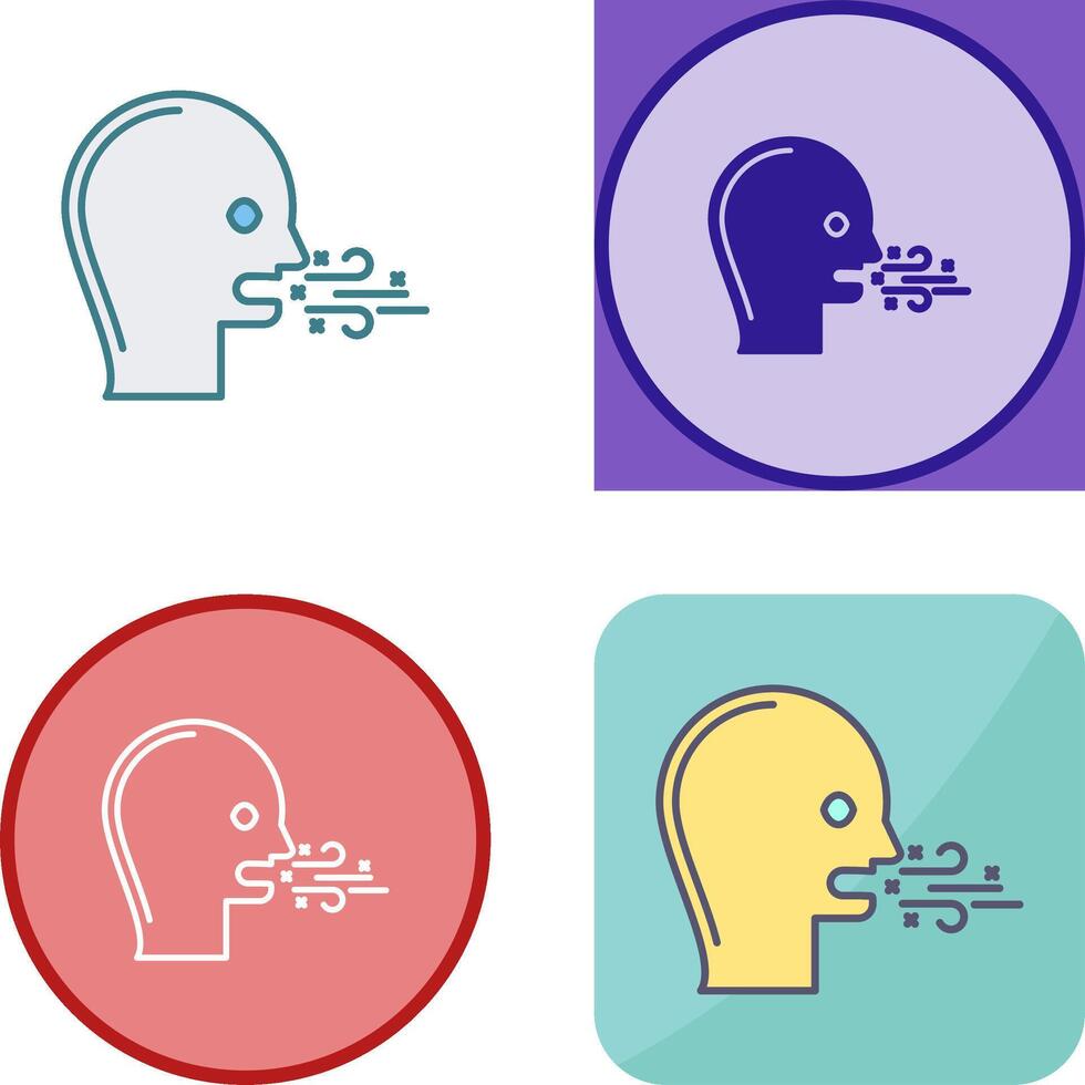 Bad Breath Icon Design vector