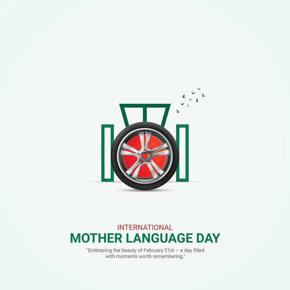 International Mother Language Day creative ads. 21 February Mother Language Day of Bangladesh. poster, banner illustration . 3D vector