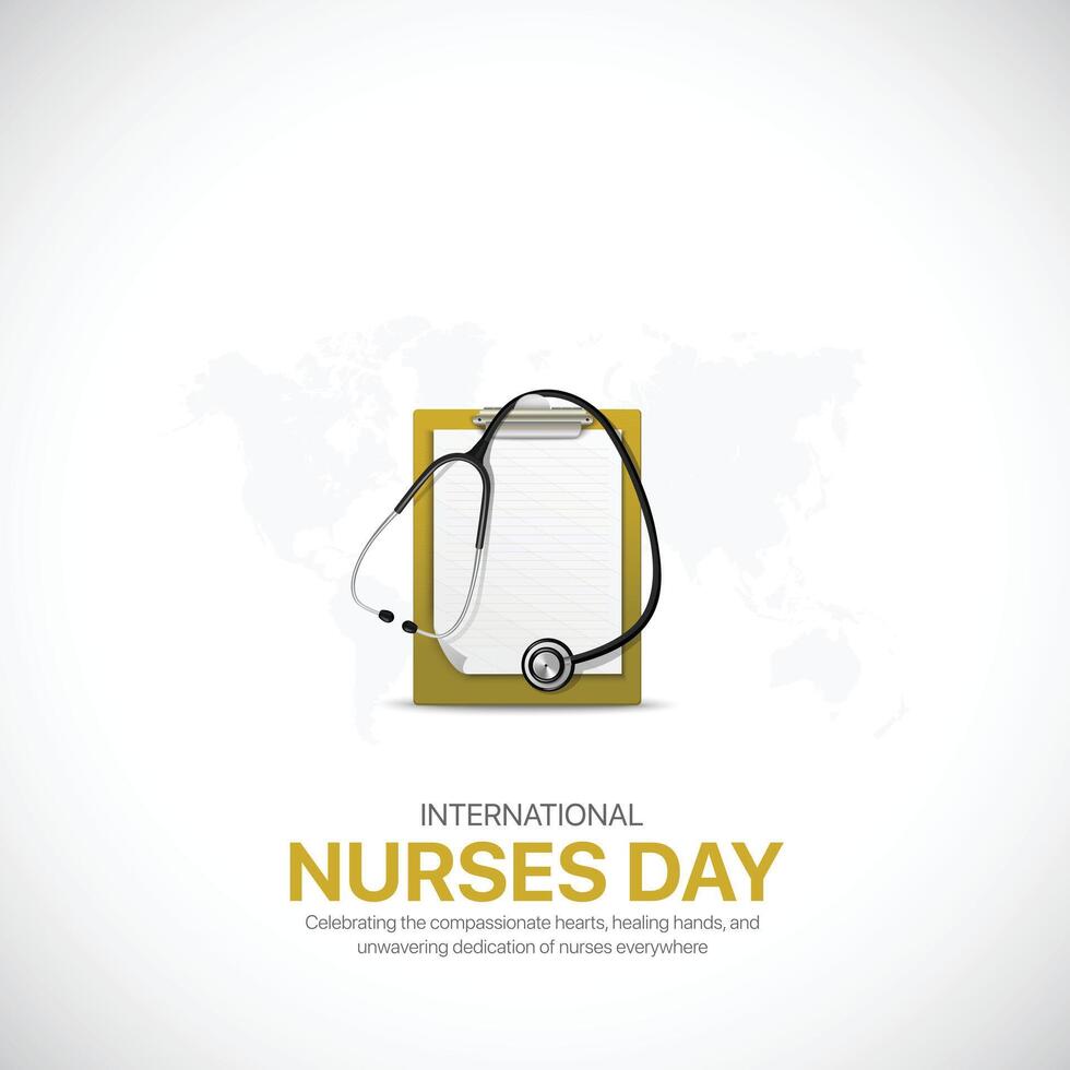 international nurse day. international nurse day creative ads design. social media post, , 3D illustration. vector