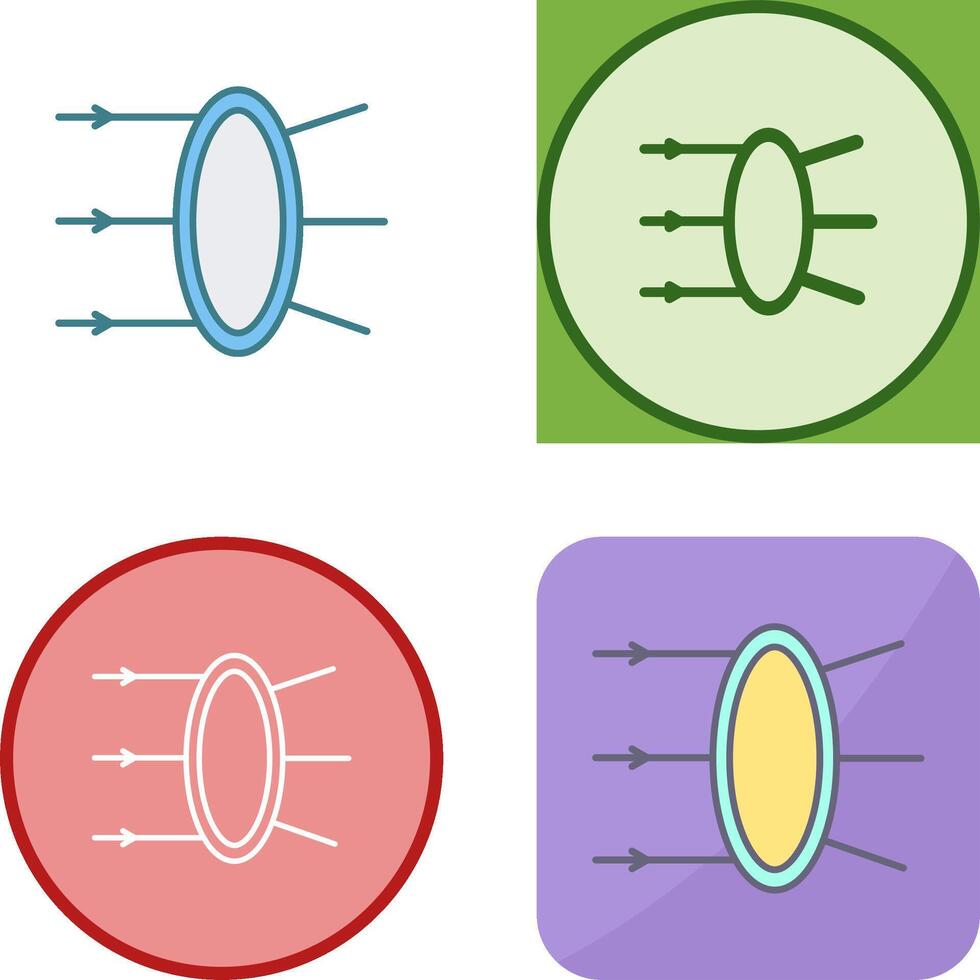 Refraction Icon Design vector