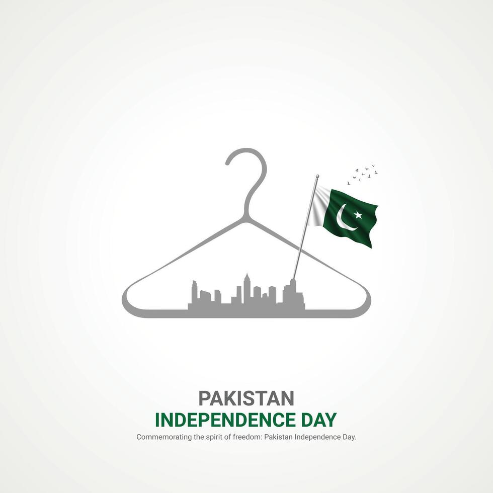 pakistan independence day. pakistan independence day creative ads design. post, , 3D illustration. vector