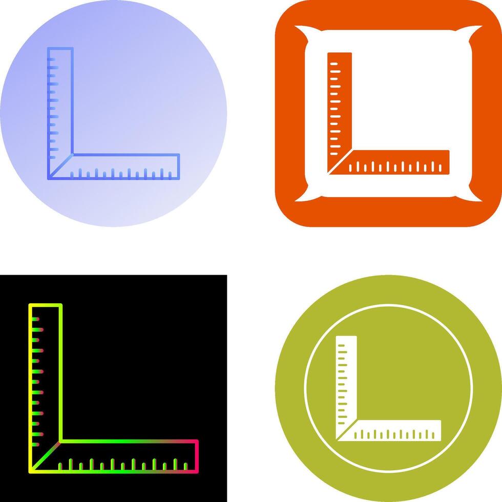 square Ruler Icon Design vector