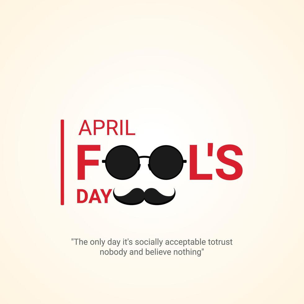 april fools day. april fools day creative ads, social media ads banner, poster 3d illustration vector
