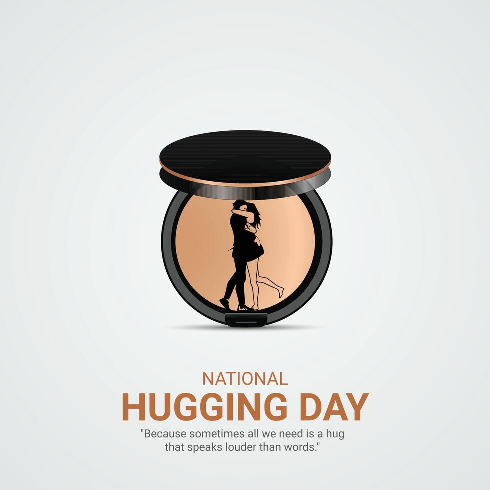 National Hugging Day, celebrated on January 21, creative design for social media ads vector