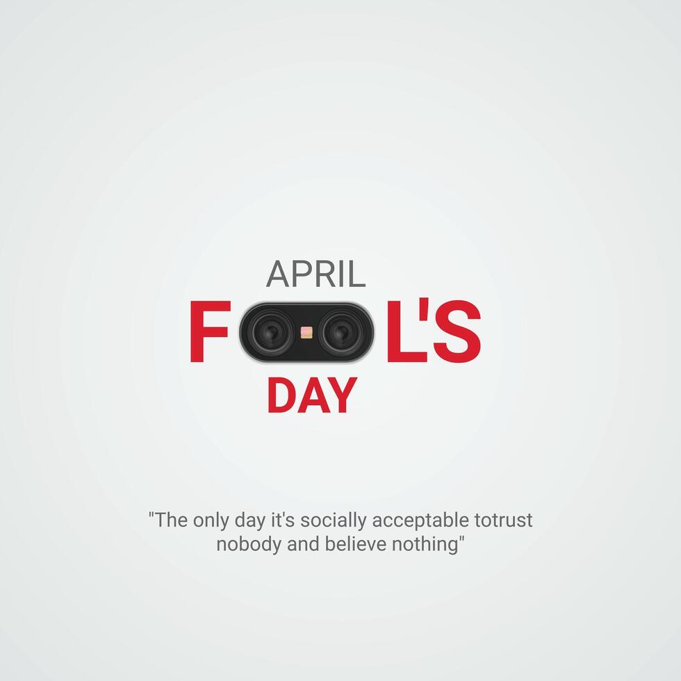 april fools day. april fools day creative ads, social media ads banner, poster 3d illustration vector