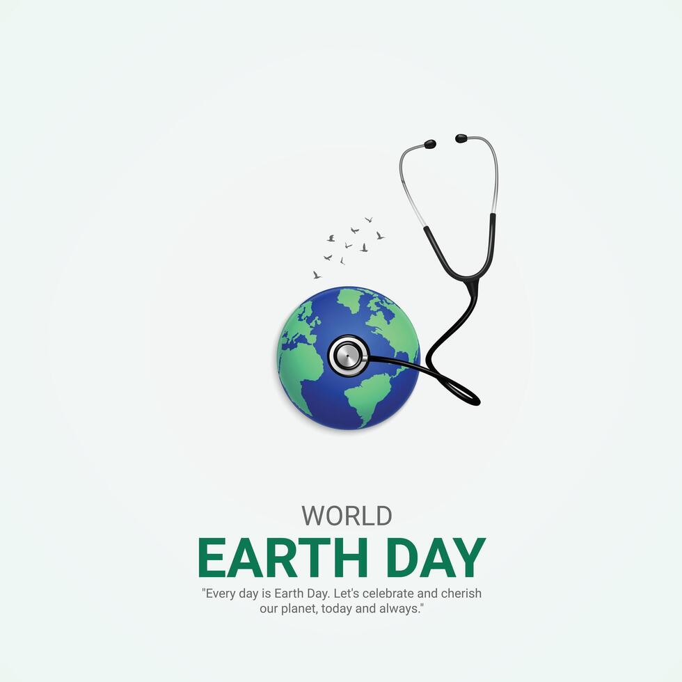 world earth day. earth day creative ads design April 22. social media poster, , 3D illustration. vector