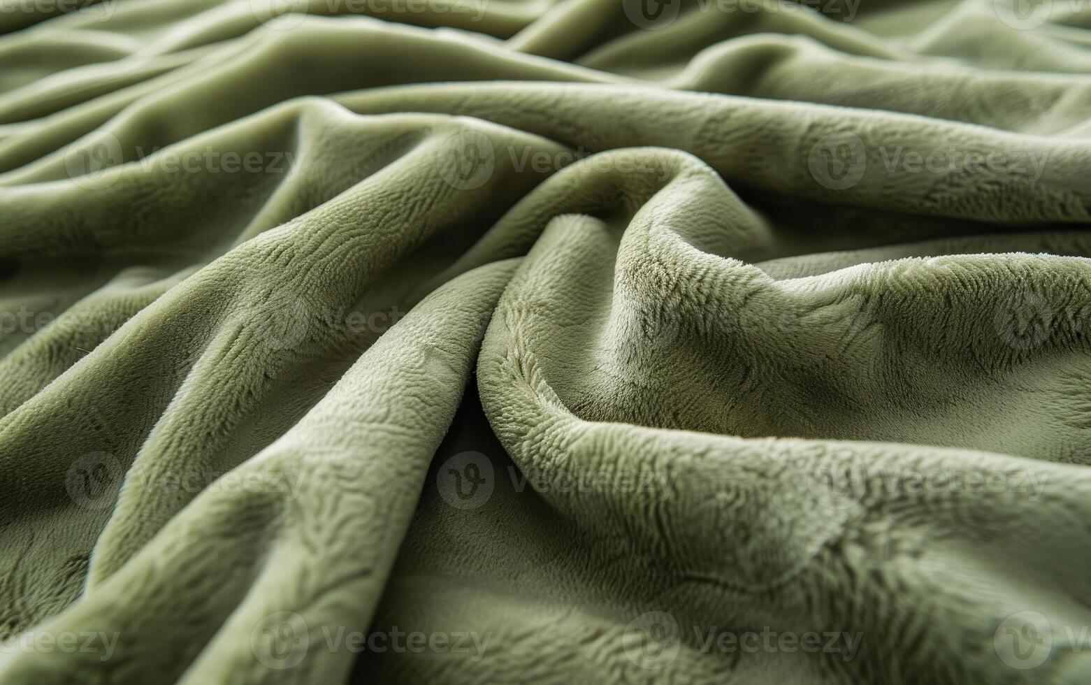 A green piece of fabric with a zigzag pattern photo