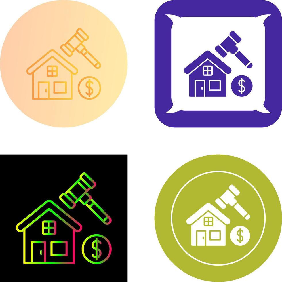 Auction Icon Design vector