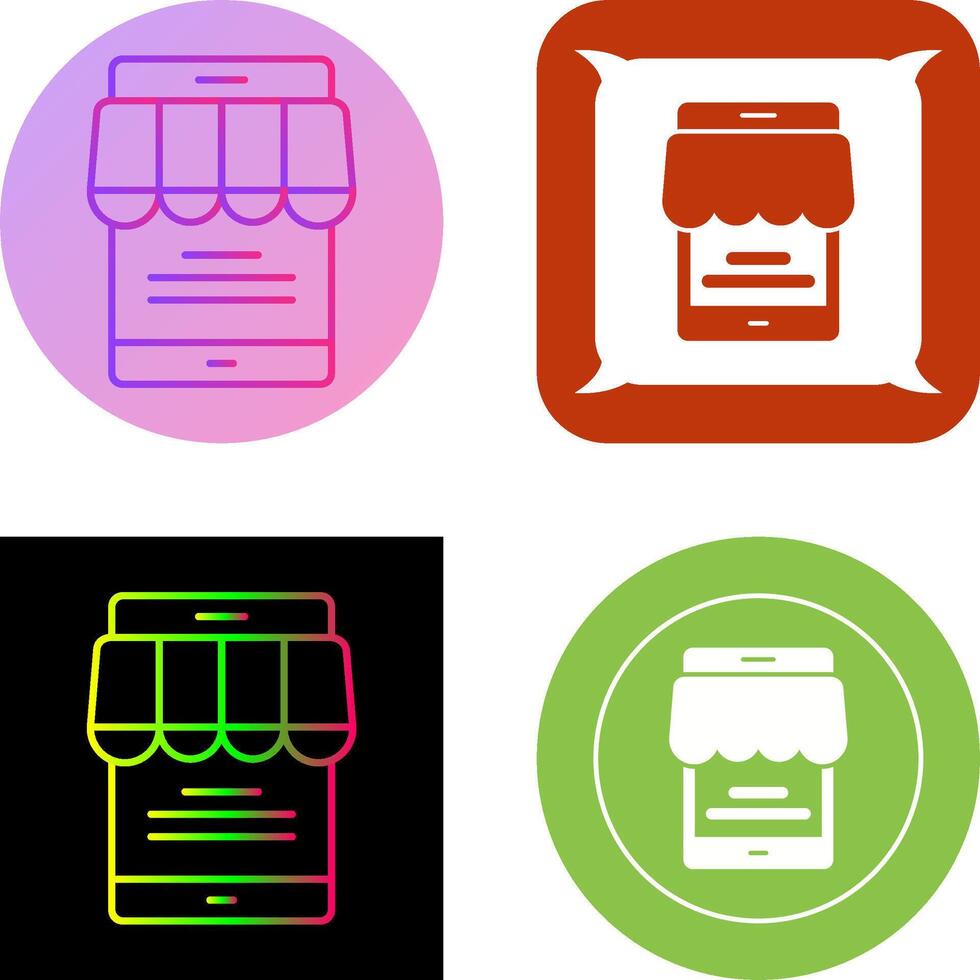 Online Store Icon Design vector